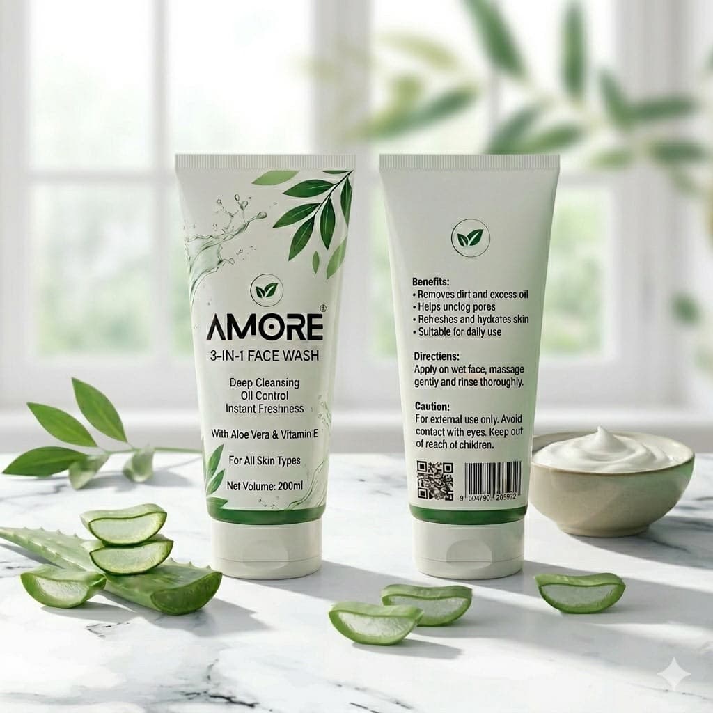 Amore 3-in-1 Face Wash Cleanse - Scrub - Mask
